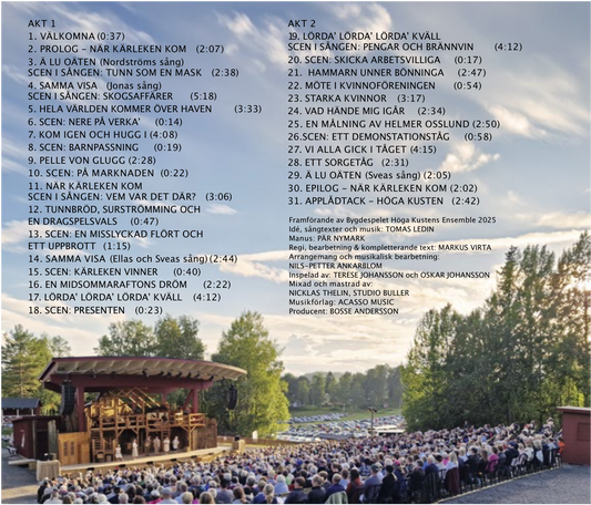 CD Liveinspelning Bygdespelet Höga Kusten